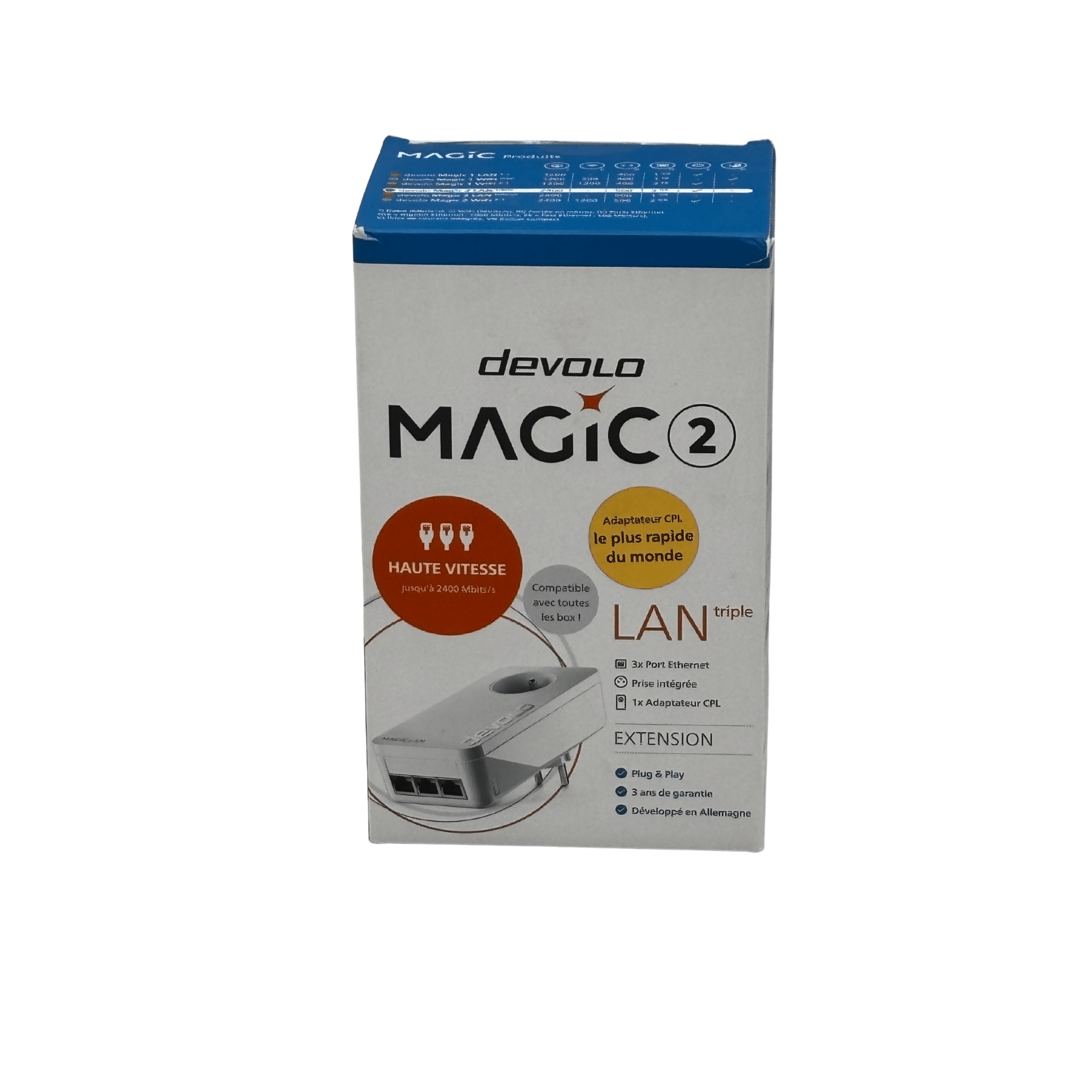 Devolo Magic 2 LAN Triple Adaptateur CPL – Reconditionné