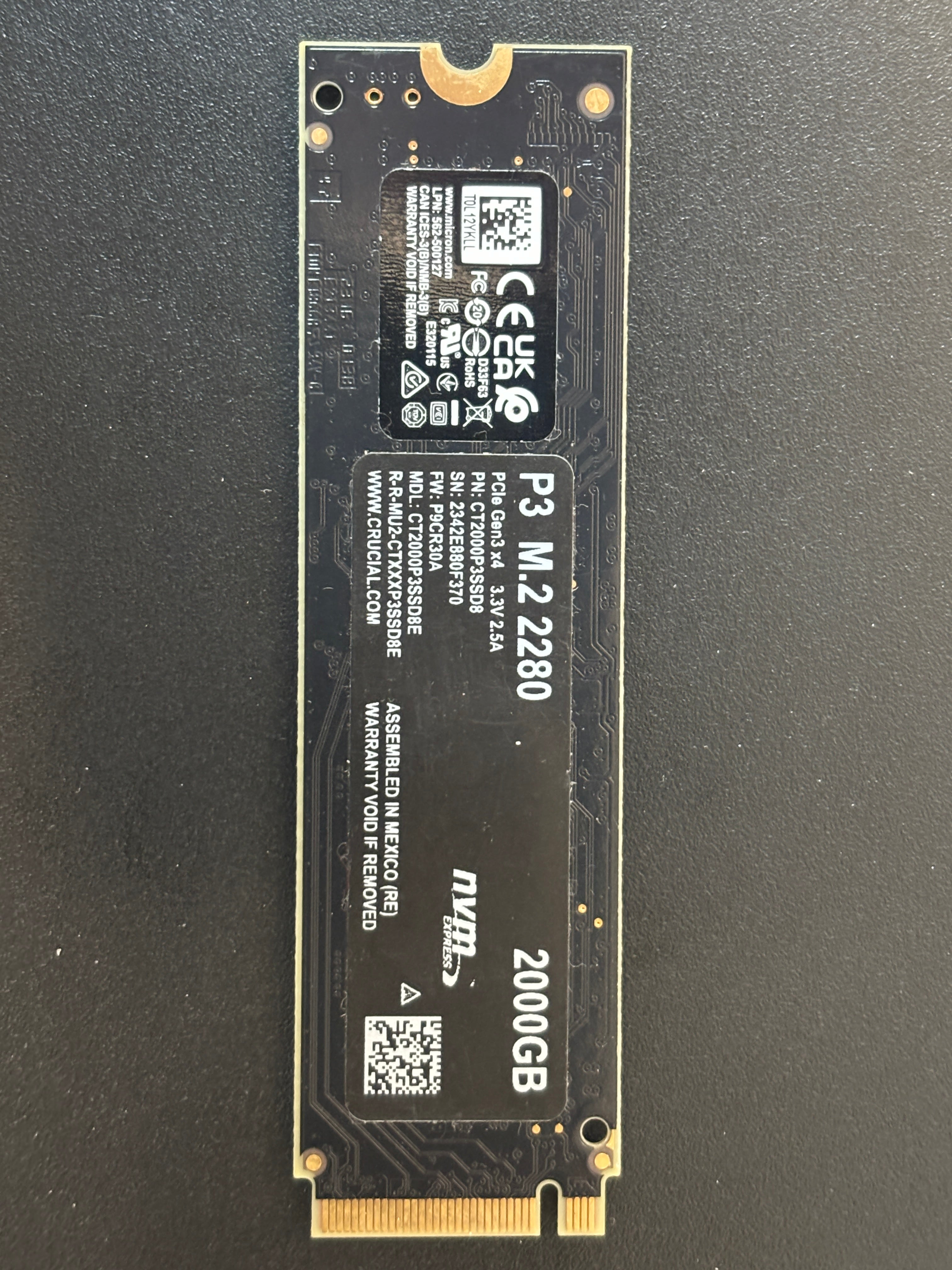 Crucial P3 Plus – SSD NVMe 2 To – PCIe 4.0
