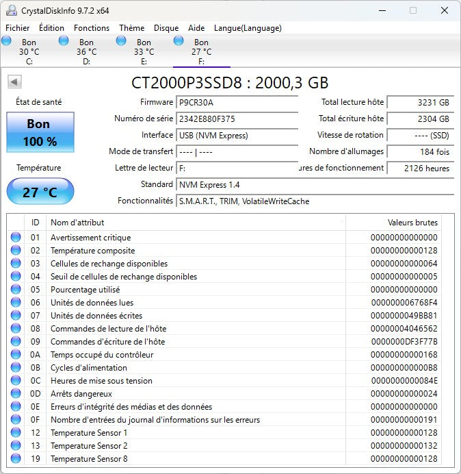 Crucial P3 Plus – SSD NVMe 2 To – PCIe 4.0