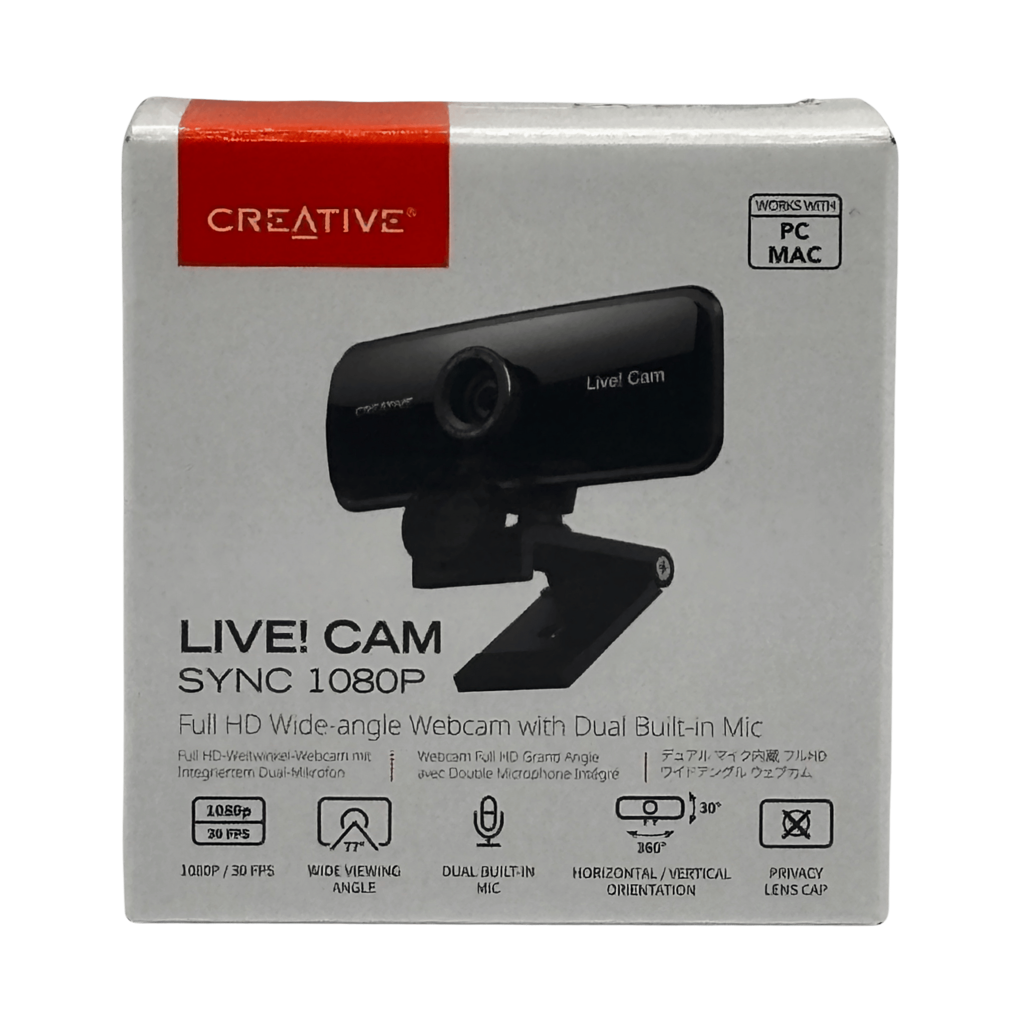 Webcam – Creative Live! Cam Sync 1080p – Full HD avec double micro intégré