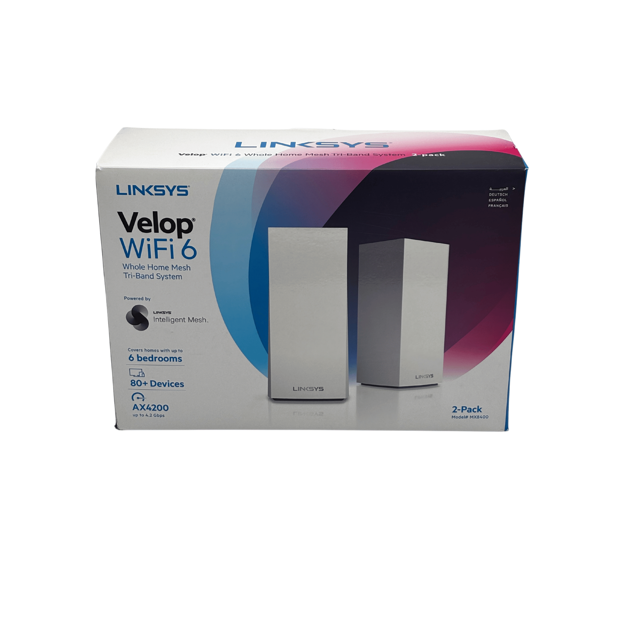 WiFi Mesh – Linksys Velop MX8400 AX4200 (Pack de 2)