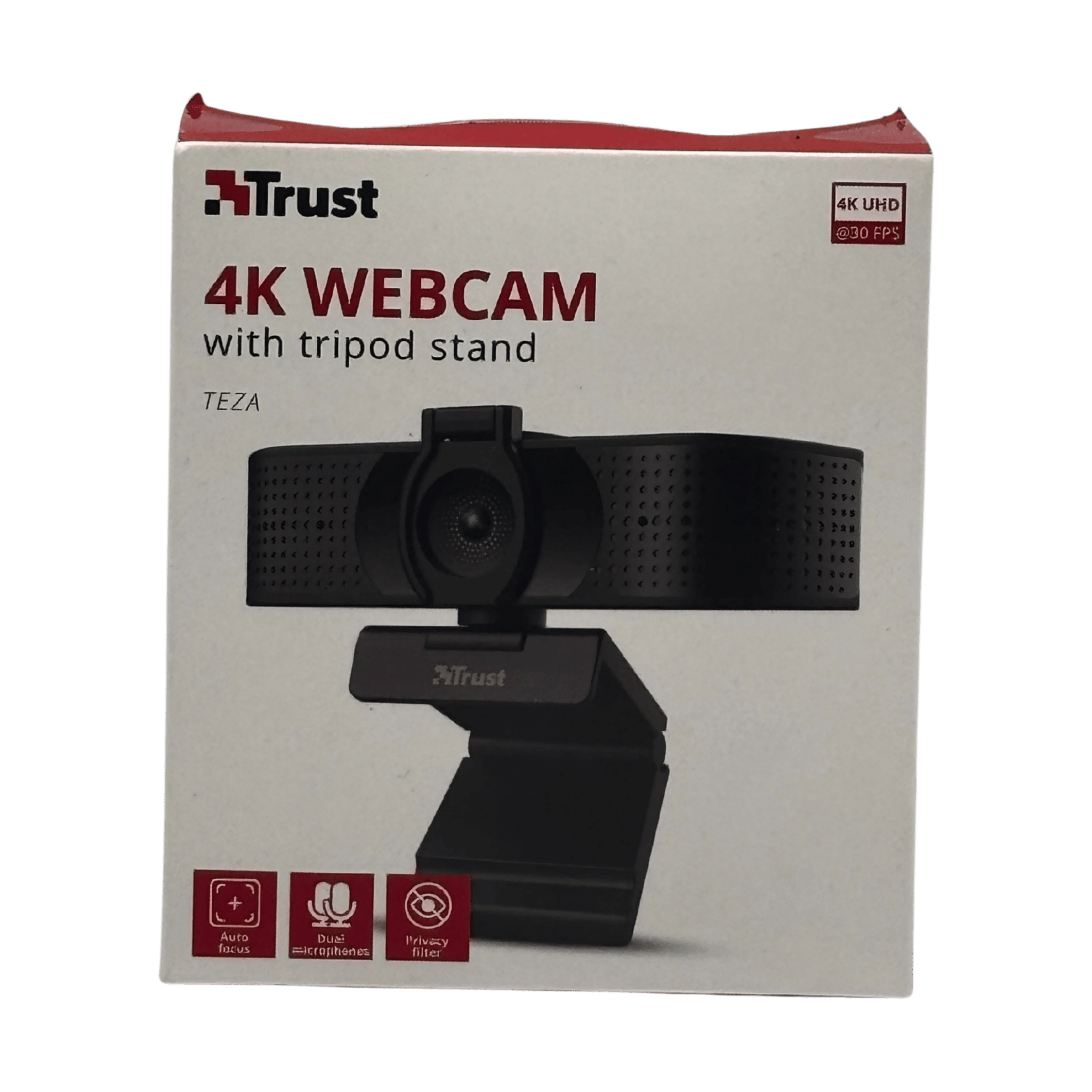 Webcam – Trust Teza 4K Ultra HD – Autofocus et double microphone stéréo